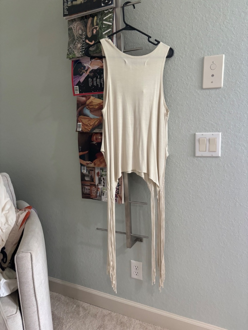 Raquel Allegra Fringe Top M - Picture 3 of 3